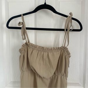 Misguided Sage Ruched Bust Cami Midi Dress